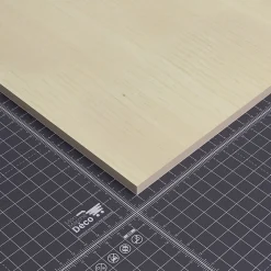 Mon Marché Déco Panneau MDF Plaqué - Frêne - 60 x 60 cm- Panneau Bois, Osb, Mdf