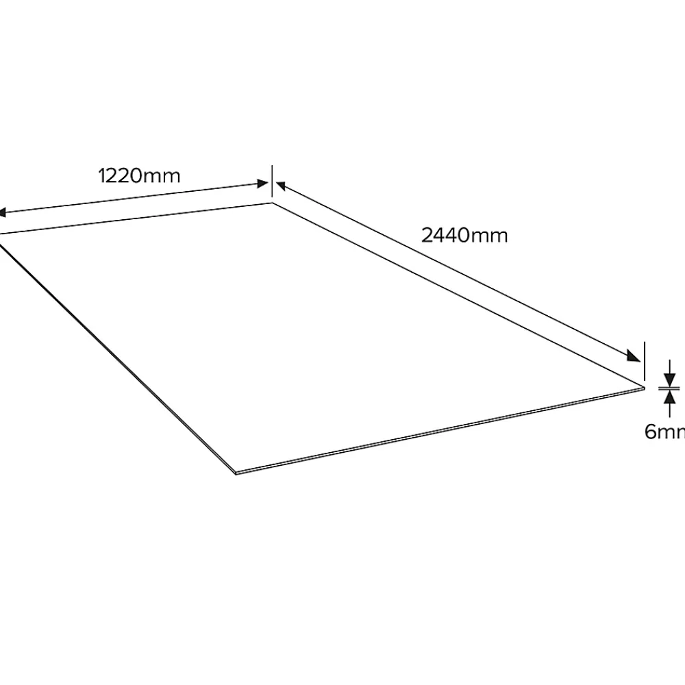 Panneau médium (MDF) - 244 x 122 cm, ép.6 mm (vendu au panneau)- Panneau Bois, Osb, Mdf