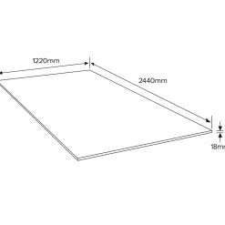 Panneau Bois, Osb, Mdf<Panneau Médium (MDF) - 244 x 122 cm, ép.18 mm (vendu au panneau)