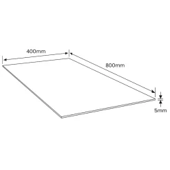 Panneau Bois, Osb, Mdf<Panneau mousse légère forex - 80 x 40 cm, ép.5 mm (vendu au panneau)