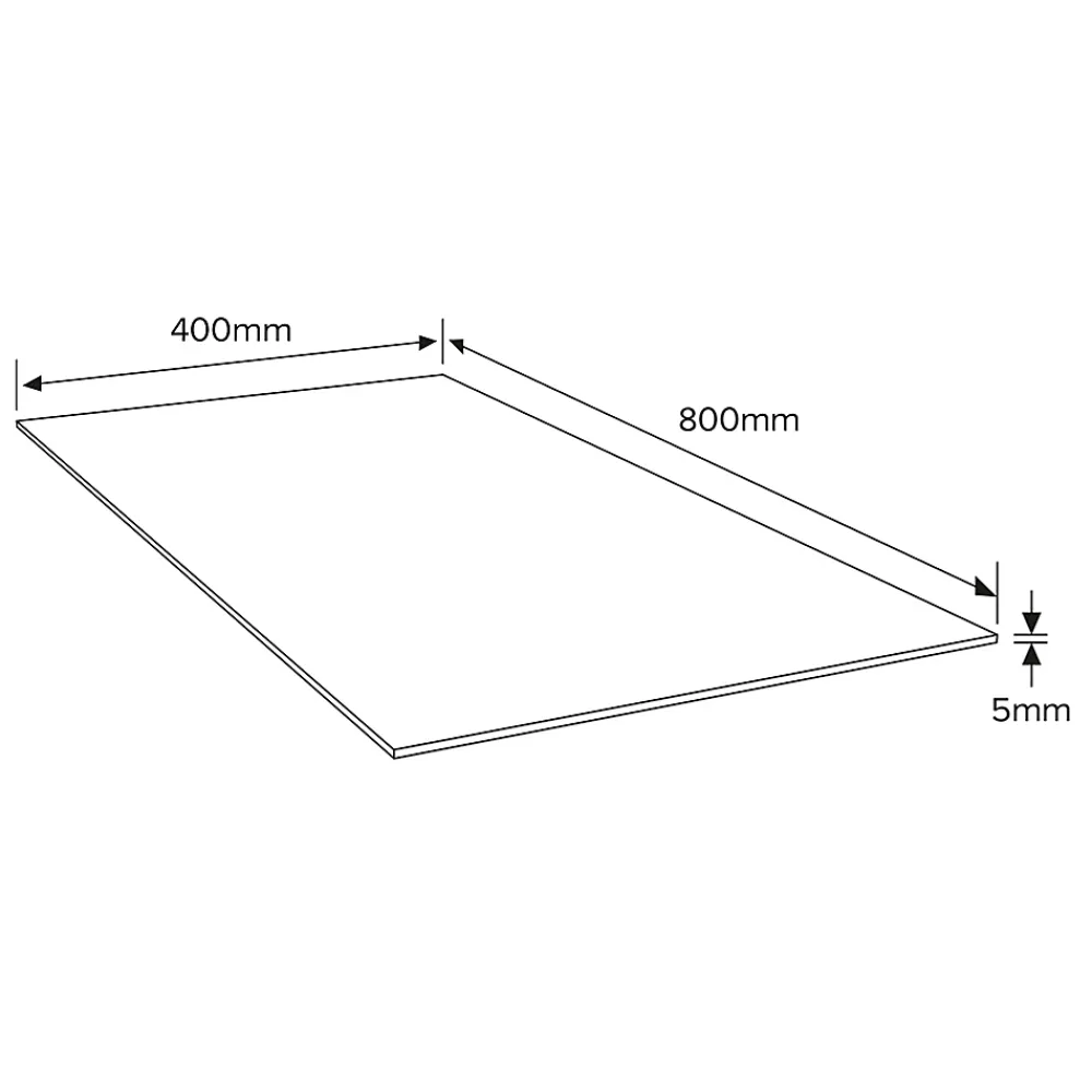 Panneau Bois, Osb, Mdf<Panneau mousse légère forex - 80 x 40 cm, ép.5 mm (vendu au panneau)