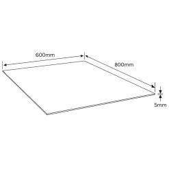 Panneau Bois, Osb, Mdf<Panneau mousse légère forex - 80 x 60 cm, ép.5 mm (vendu au panneau)
