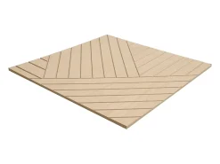 Vente-unique Panneau mural - Finition bois naturel clair - Pack de 1 m² - Lot de 4 pièces - VELTON- Lambris Mural