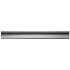 Decoon Panneau Tasseau Bois<Panneau mural acoustique tasseaux bois 250 x 30 x 1,9 cm - Lamelles placage gris fond noir - 0,75m²