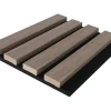 Vente-unique Lambris Mural<Panneau mural acoustique - Finition bois naturel foncé - Pack de 3,12 m² - Lot de 2 pièces - PENCIA