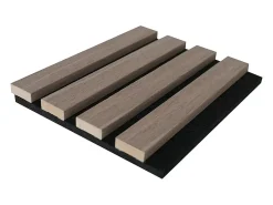 Vente-unique Lambris Mural<Panneau mural acoustique - Finition bois naturel foncé - Pack de 3,12 m² - Lot de 2 pièces - PENCIA