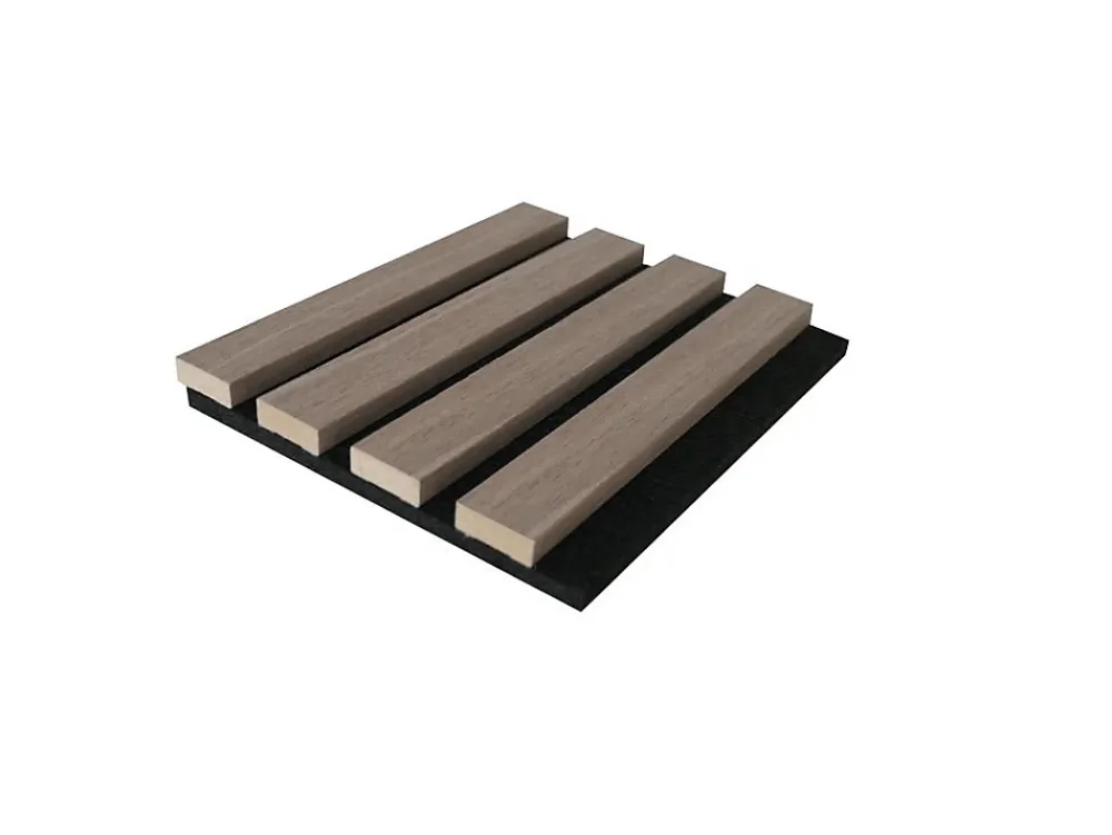 Vente-unique Lambris Mural<Panneau mural acoustique - Finition bois naturel foncé - Pack de 3,12 m² - Lot de 2 pièces - PENCIA