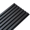 Decoon Panneau Tasseau Bois<Panneau mural acoustique tasseaux bois 250 x 30 x 1,9 cm - Lamelles placage noir fond noir - 0,75m²