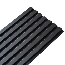 Decoon Panneau Tasseau Bois<Panneau mural acoustique tasseaux bois 250 x 30 x 1,9 cm - Lamelles placage noir fond noir - 0,75m²