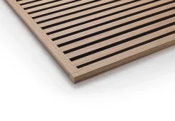 Quiet Wall Panneau Mural Acoustique en Bois - 240x60,5x2,2 cm - Noyer Naturel - A Lattes - Panneau Tasseau de Bois Naturel- Panneau Tasseau Bois