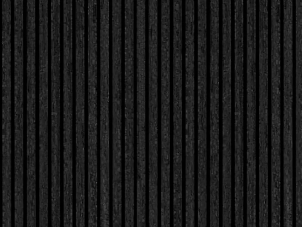 Vente-unique Lambris Mural<Panneau mural acoustique - Finition bois gris anthracite - Pack de 3,12 m² - Lot de 2 pièces - PENCIA