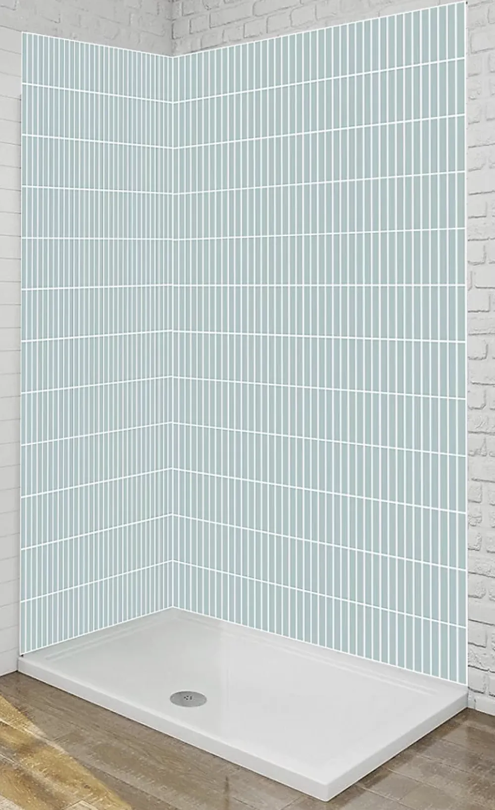 Ma nouvelle décoration Panneau Mural De Salle De Bains<Panneau Mural Alu Douche salle de bain KIT KAT Vert 90 cm x 210 cm Ma Nouvelle Déco