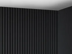 Vente-unique Panneau Mural Décoratif<Panneau mural 3D - Pack de 2,83 m² - Noir - Lot de 8 pièces - CLINTON