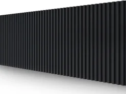 Vente-unique Panneau Mural Décoratif<Panneau mural 3D - Pack de 2,83 m² - Noir - Lot de 8 pièces - CLINTON