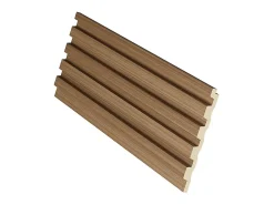 Vente-unique Panneau mural 3D - Pack de 3,71 m² - Coloris bois naturel - Lot de 8 pièces - TATIANA- Panneau Mural Décoratif