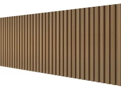 Vente-unique Panneau mural 3D - Pack de 3,71 m² - Coloris bois naturel - Lot de 8 pièces - TATIANA- Panneau Mural Décoratif