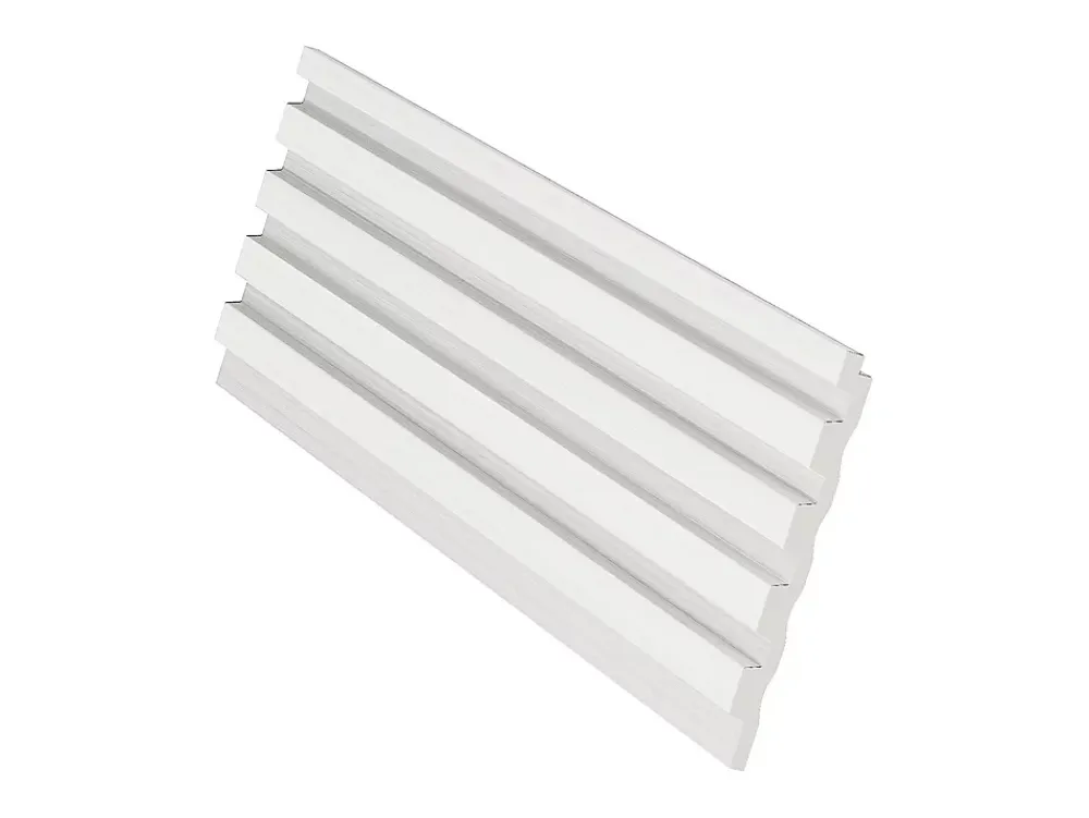 Vente-unique Panneau mural 3D - Pack de 3,71 m² - Blanc - Lot de 8 pièces - TATIANA- Panneau Mural Décoratif
