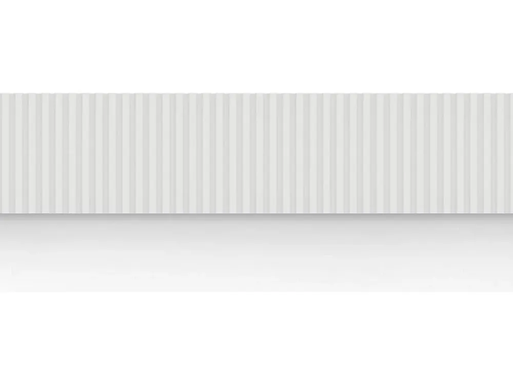 Vente-unique Panneau mural 3D - Pack de 3,71 m² - Blanc - Lot de 8 pièces - TATIANA- Panneau Mural Décoratif