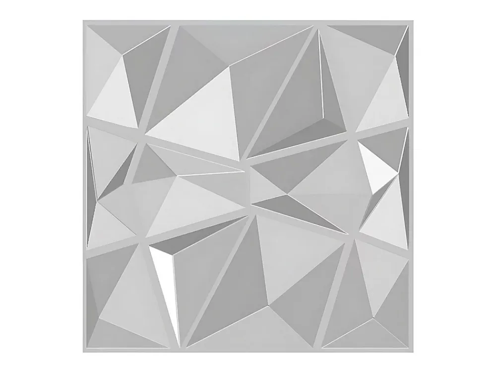 Vente-unique Panneau mural 3D à peindre - pack de 3m² - lot de 12 pièces - ANGLY- Lambris Mural