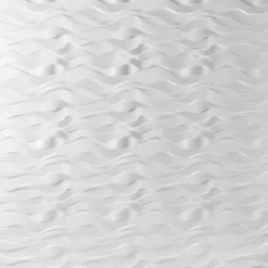 Panneau mural 3D blanc en polystyrène Vertigo motif Vagues en relief 60x60 cm Ép.9 mm- Plaquette De Parement|Plaquette De Parement