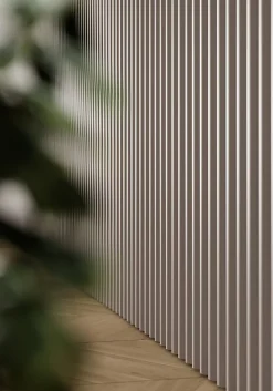 Hardwarexchange Panneau Tasseau Bois<Panneau mural 3D en MDF massif Gris mat de 2760 mm X 750 mm SMOOTH WAVY