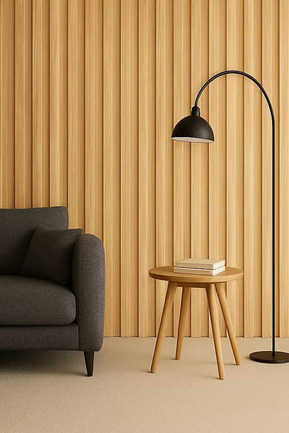 Hardwarexchange Panneau Tasseau Bois<Panneau mural 3D en MDF massif Chene naturel mat de 2760 mm X 750 mm MIDDLE WAVY