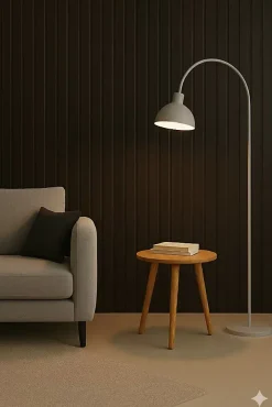 Hardwarexchange Panneau Tasseau Bois<Panneau mural 3D MICRO WAVY Chene Fonce satine 2760 x 495 x 12 mm