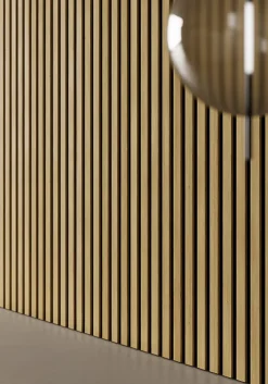 Hardwarexchange Panneau Tasseau Bois<Panneau mural 3D MDF massif MICRO WAVY Gris mat 2760x495x12 mm
