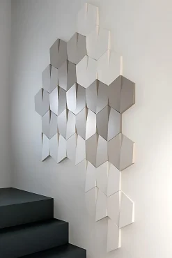 Orac Decor Panneau mural 3D TRAPEZIUM W101- Panneau Mural Décoratif