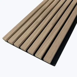 Lamelio Panneau Mural Décoratif (effet tasseaux) - Coloris Bois Naturel- Panneau Tasseau Bois