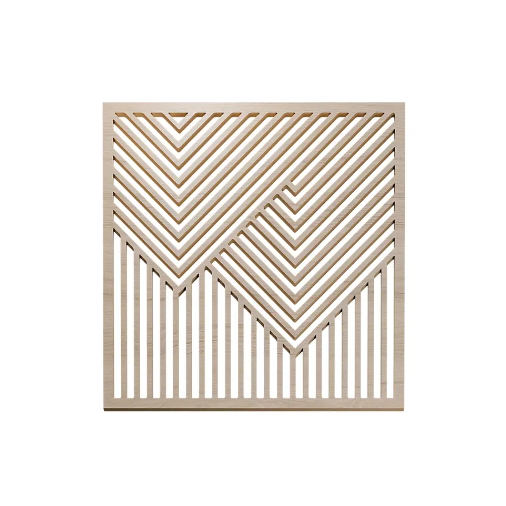 Radex Panneau mural décoratif Zoey design géométrique ajouré effet bois clair L.60 x l.60 x ép.1cm 3pcs- Panneau Décoratif En Bois|Panneau Bois, Osb, Mdf