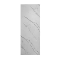 AICA Sanitaire Panneau mural de douche effet blanc marbre 80 x 210 cm mural aluminium - Étanche, durable et facile à nettoyer- Panneau Mural De Salle De Bains