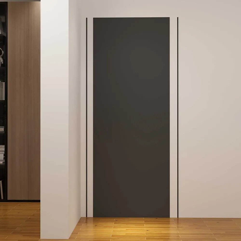 AICA Sanitaire Panneau Mural De Salle De Bains<Panneau mural de douche Noir 120 x 210 cm mural aluminium avec 1 profile - Étanche, durable et facile à nettoyer