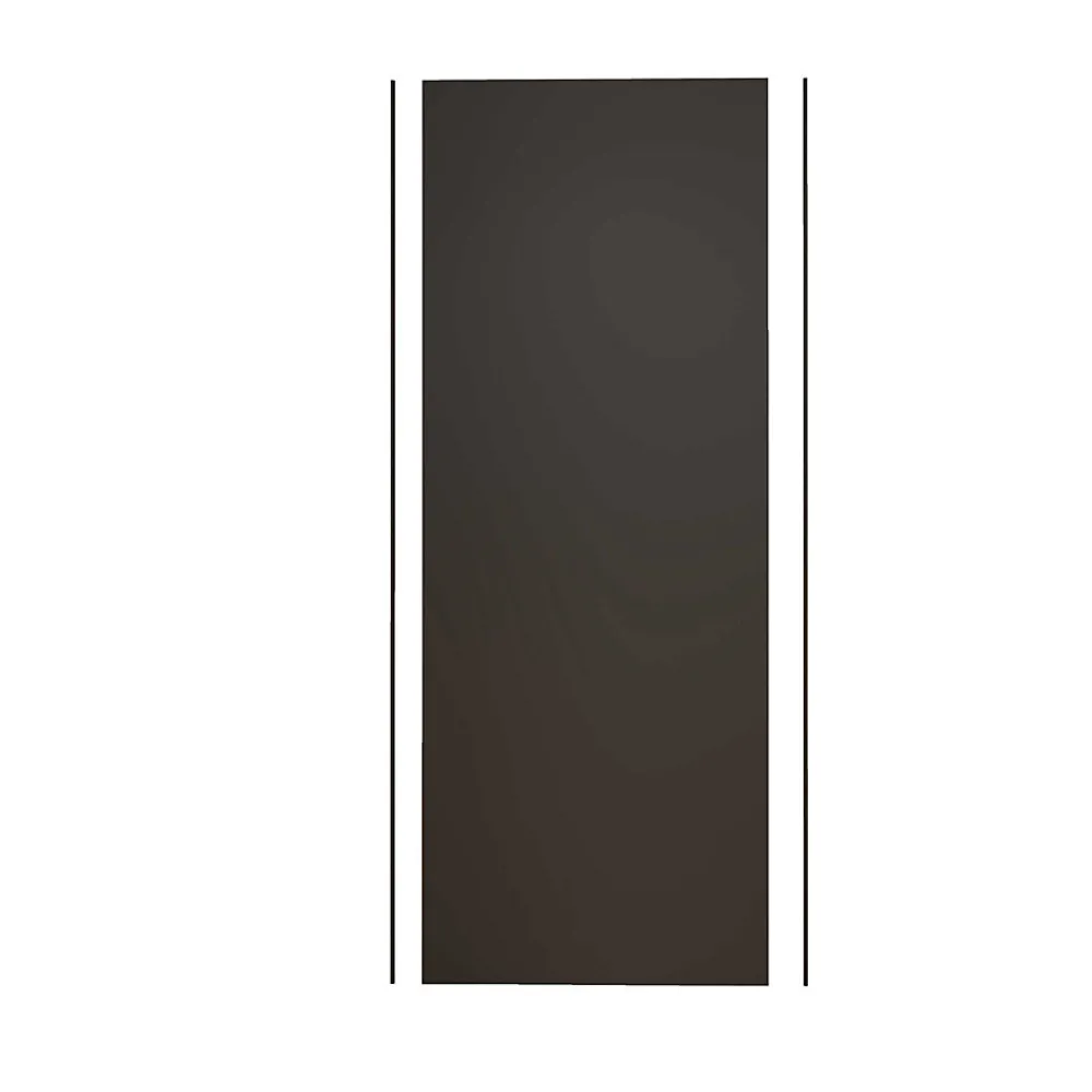 AICA Sanitaire Panneau Mural De Salle De Bains<Panneau mural de douche Noir 120 x 210 cm mural aluminium avec 1 profile - Étanche, durable et facile à nettoyer