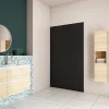 AICA Sanitaire Panneau Mural De Salle De Bains<Panneau mural de douche Noir 120x210cm,Panneaux muraux salle de bain habillage mural aluminium,avec 2 profilés de finition