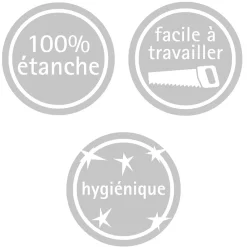 Schulte Panneau mural de salle de bains l.150 x H.255 cm, effet pierre gris et argenté , DécoDesign Softtouch- Panneau Mural De Salle De Bains