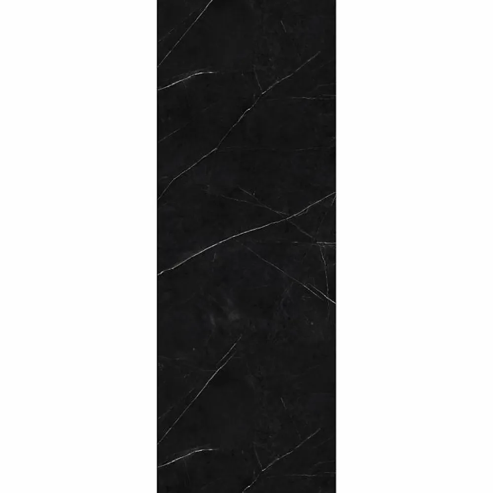Decoon Panneau Mural Douche SPC/PVC Décor Marbre Noir satiné - 90x260cm - 2,34M²- Panneau Mural De Salle De Bains