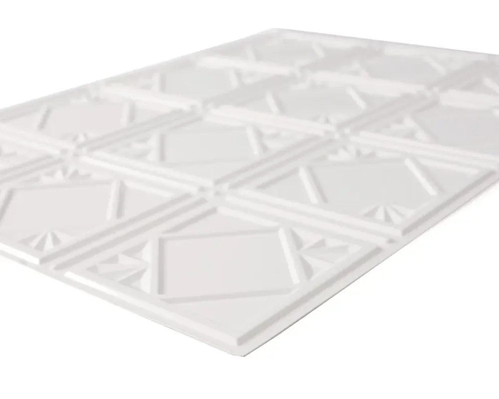 Innovera Decor Panneau mural PVC 3D Artnuvo blanc 47 x 61,7 cm- Panneau Mural Décoratif