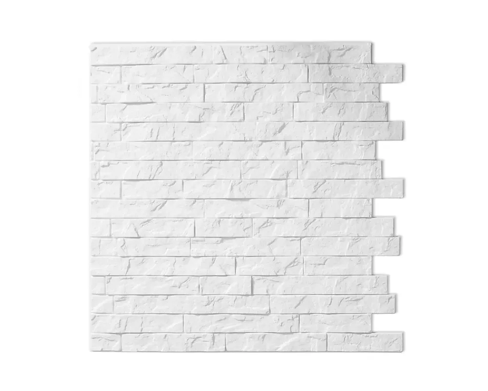 Innovera Decor Panneau Mural Décoratif<Panneau mural PVC 3D Ledge blanc 61 x 61 cm