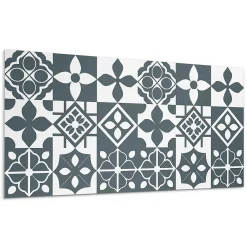 Wallfluent Panneau Mural PVC 120x60 cm Motif Floral Symétrique 1 pièce- Lambris Mural