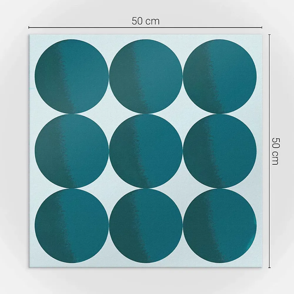 Wallfluent Lambris Mural<Panneau Mural PVC 50x50 cm Disposition De Cercles Dans Une Grille 4 pièces