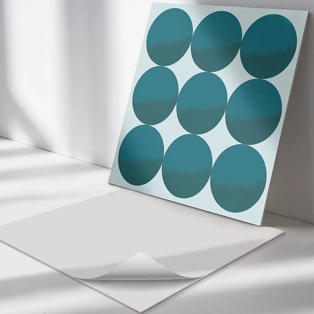 Wallfluent Lambris Mural<Panneau Mural PVC 50x50 cm Disposition De Cercles Dans Une Grille 4 pièces
