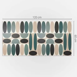 Wallfluent Panneau Mural PVC 120x60 cm Motif Floral Géométrique 1 pièce- Lambris Mural