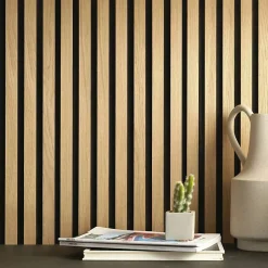 Decoon Panneau mural tasseaux 60 x 30 x 1 cm - 0,18m2- Panneau Tasseau Bois