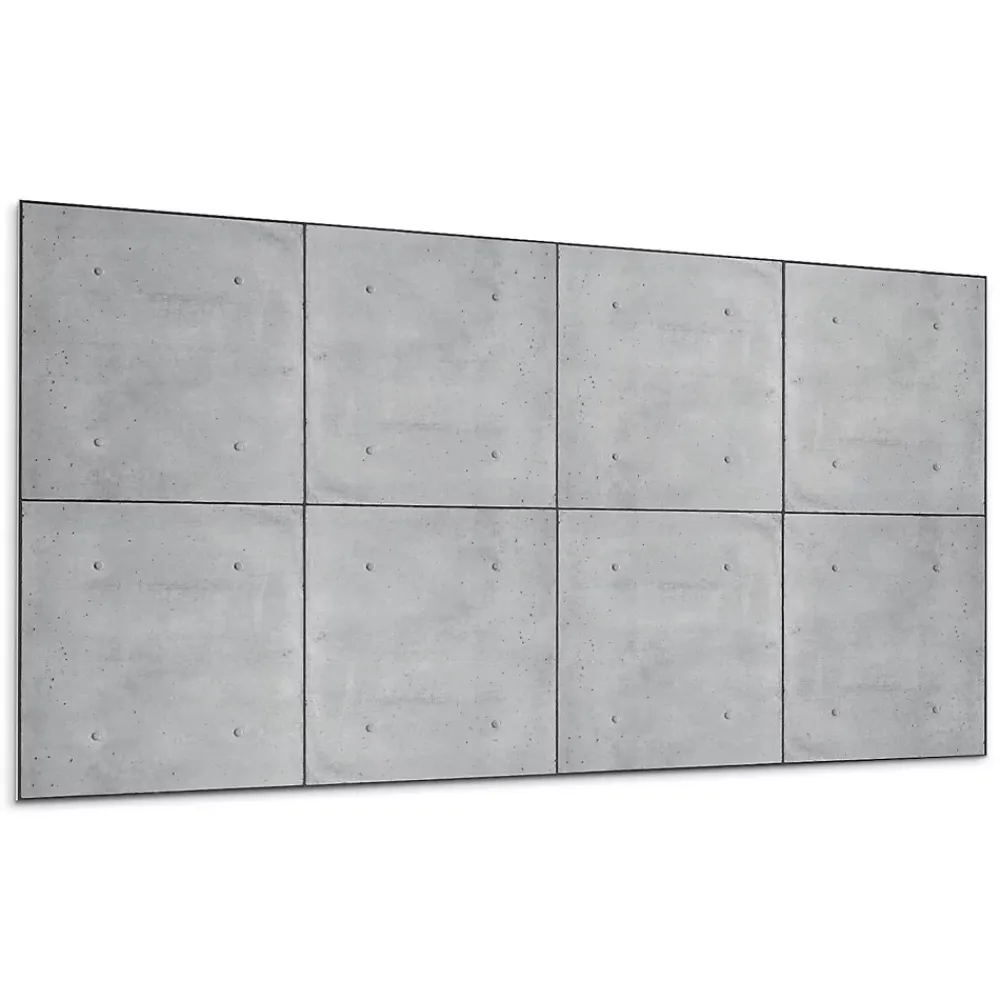 Wallfluent Panneau Mural TV 100x50 cm Texture Du Béton Brut 1 pièce- Lambris Mural