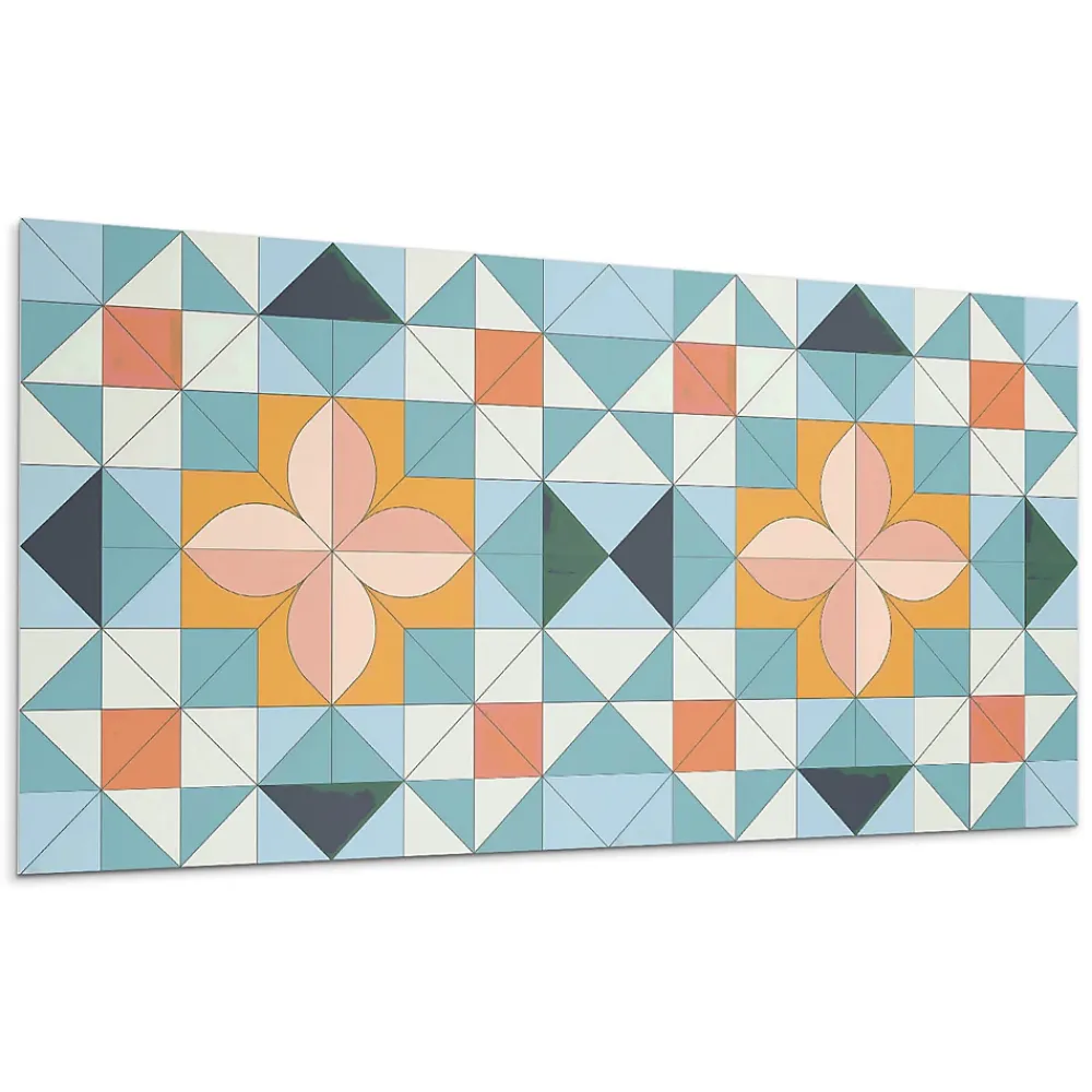 Wallfluent Panneau Mural TV 120x60 cm Géométrie Des Formes 1 pièce- Lambris Mural