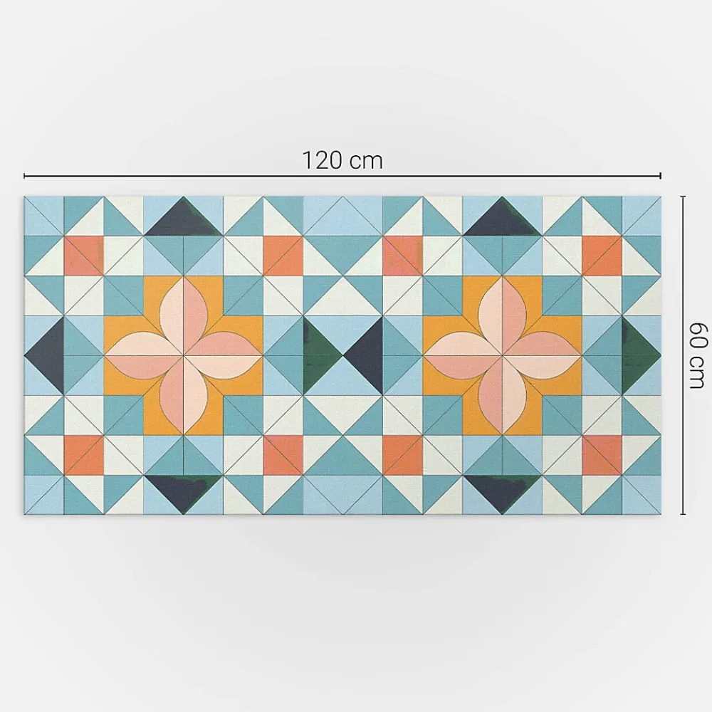 Wallfluent Panneau Mural TV 120x60 cm Géométrie Des Formes 1 pièce- Lambris Mural