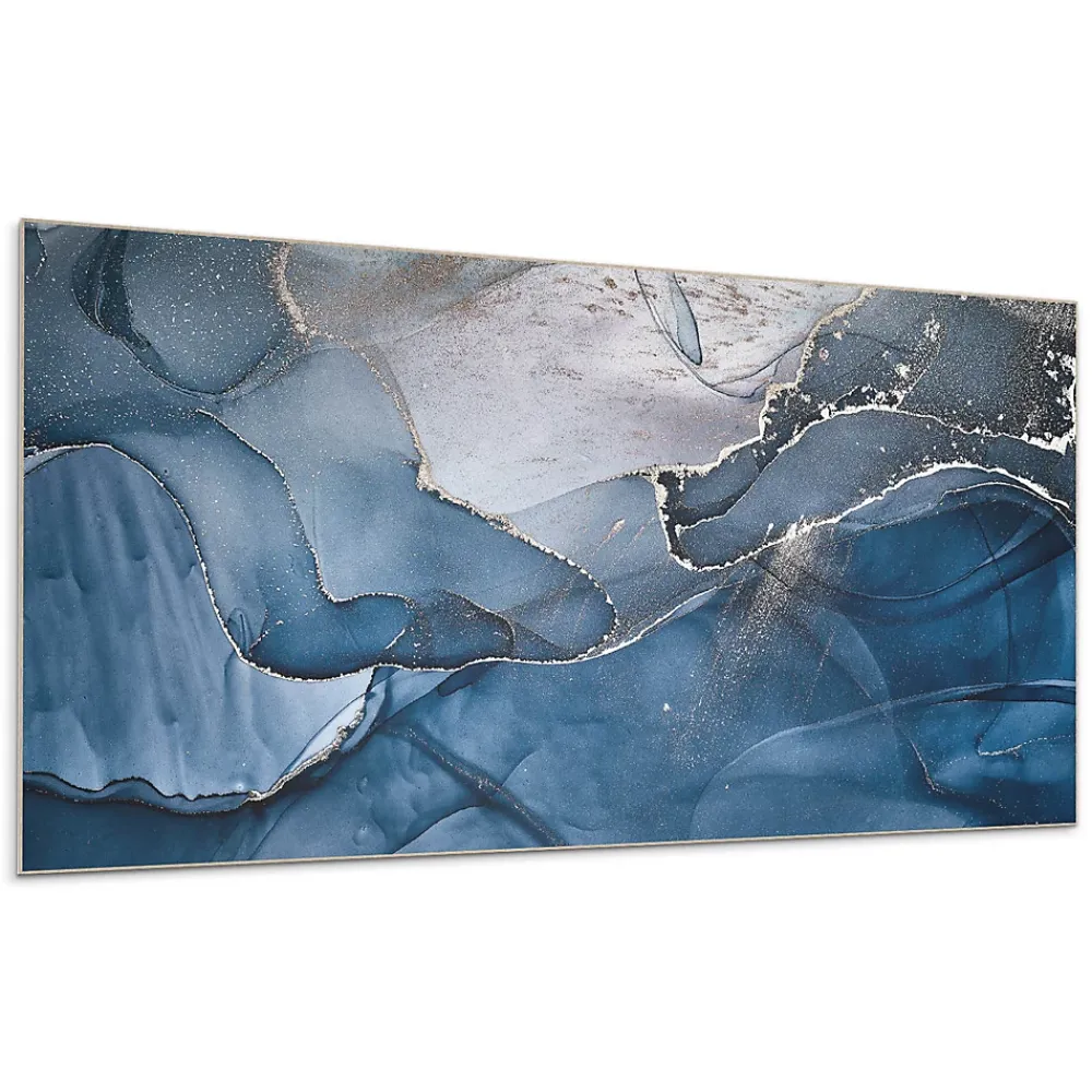 Wallfluent Panneau Mural TV 100x50 cm Motif Floral Avec Des Oiseaux 1 pièce- Lambris Mural