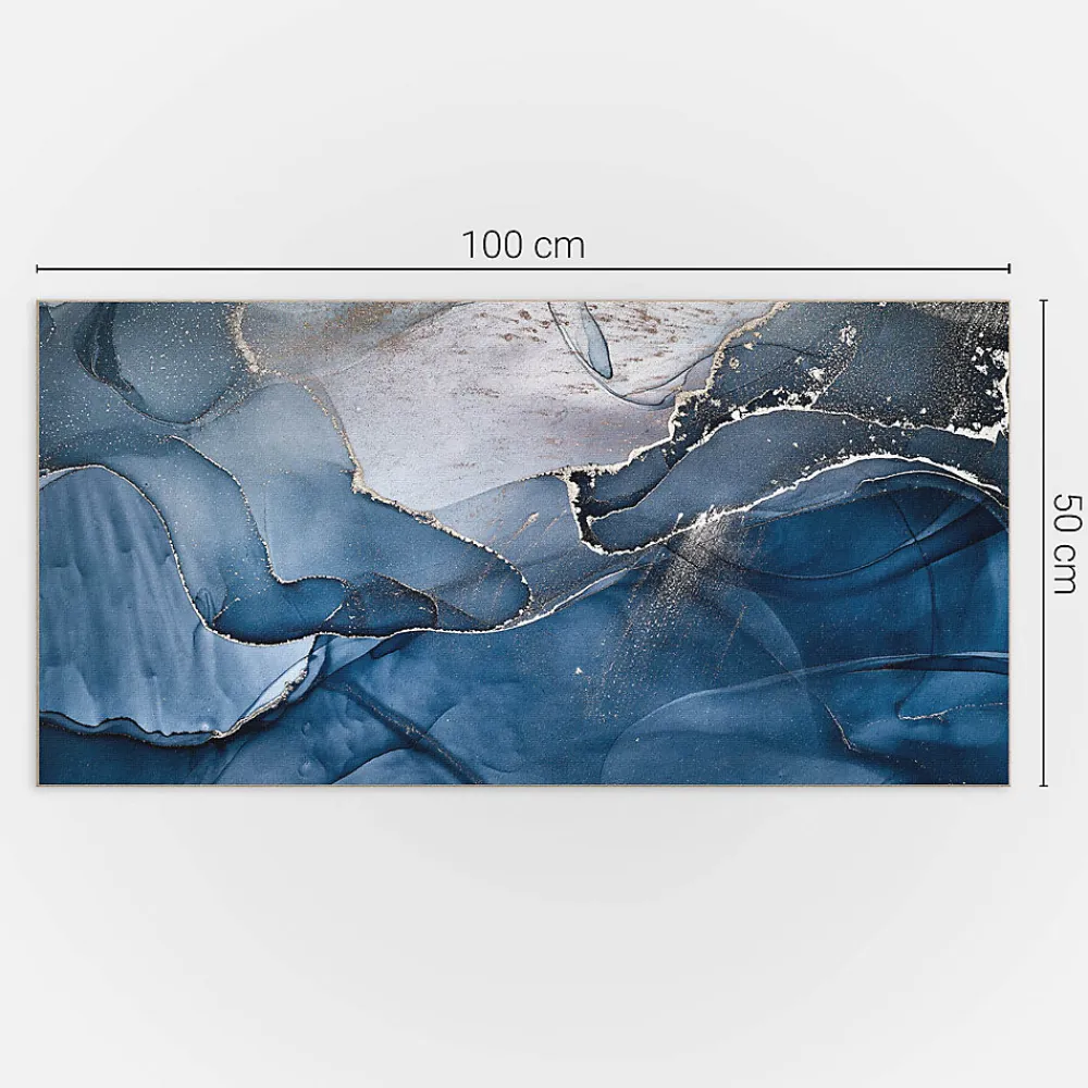 Wallfluent Panneau Mural TV 100x50 cm Motif Floral Avec Des Oiseaux 1 pièce- Lambris Mural