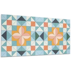 Wallfluent Panneau Mural TV 100x50 cm Géométrie Des Formes 1 pièce- Lambris Mural